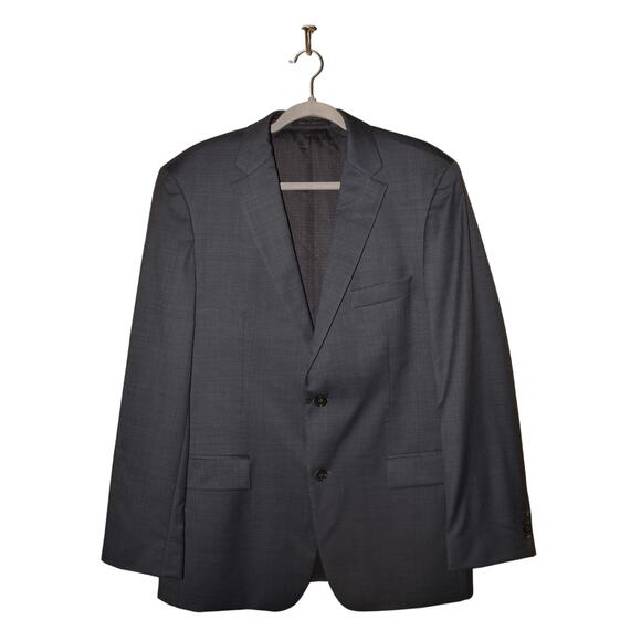 HUGO BOSS $649 Reda Super 110's Wool Blue Black Two Button Sport Coat Men's 40R